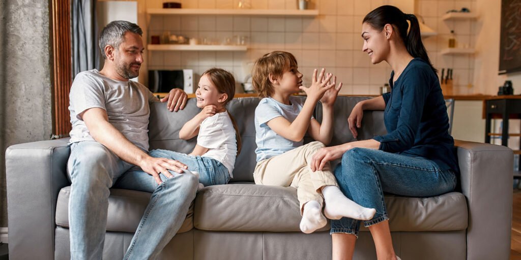 CODA children spending time with deaf parents