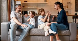 CODA children spending time with deaf parents